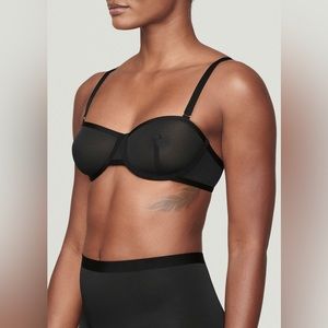 CUUP Mesh Balconette Bra in Black 32E/DD